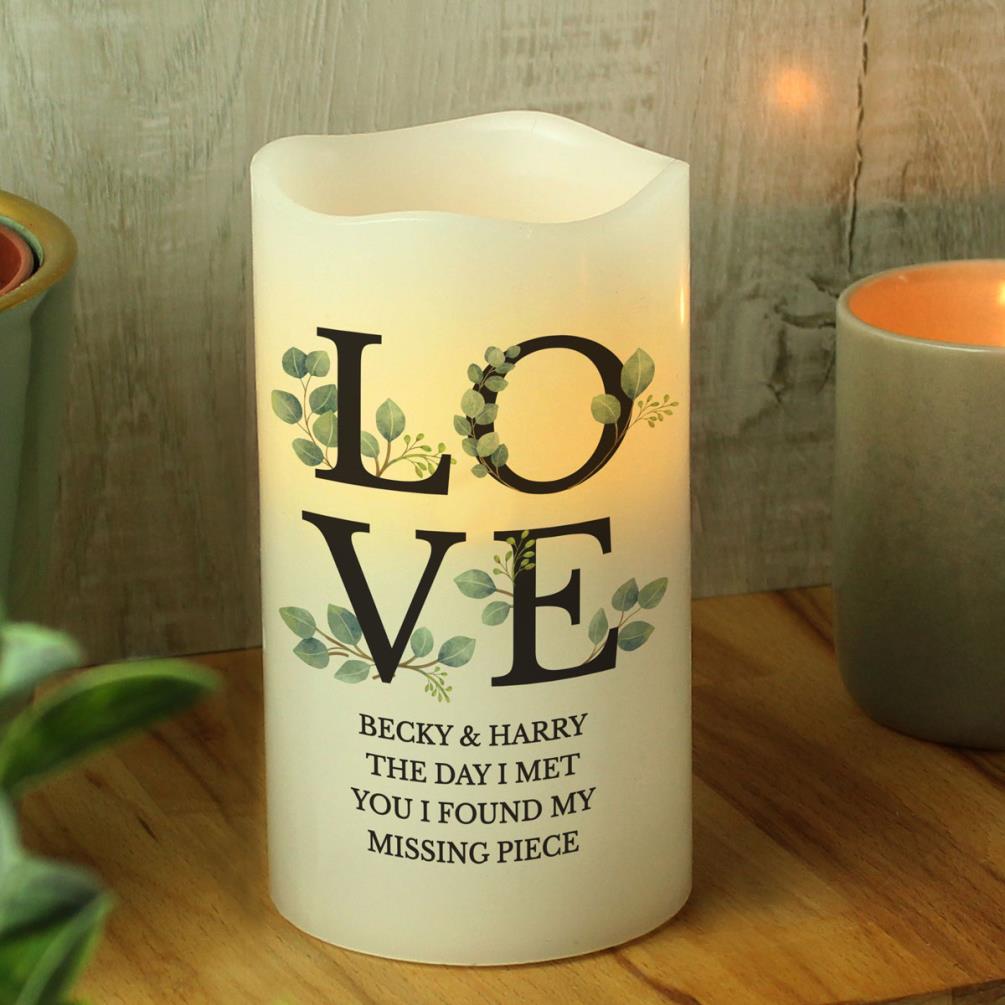 Personalised Love LED Candle Extra Image 2